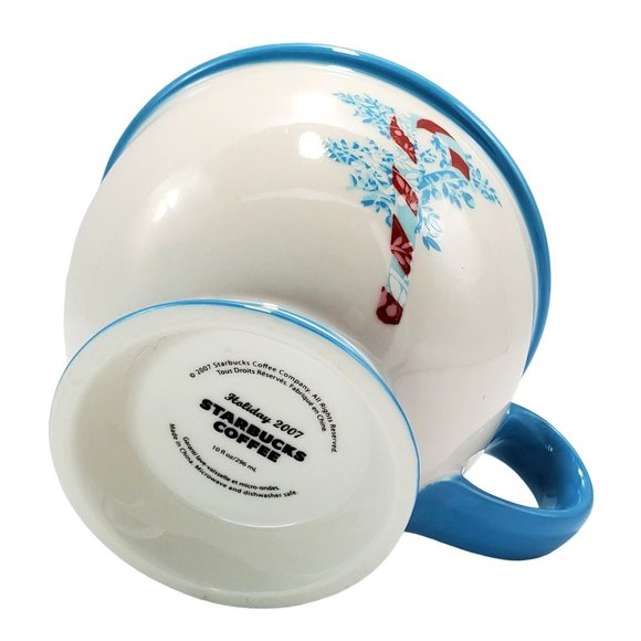 Starbucks JOLLY Coffee Tea Mug Cup Ceramic Holiday 2007 10 fl oz - Picture 6 of 8